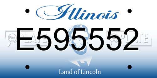 E595552 Illinois License Plate