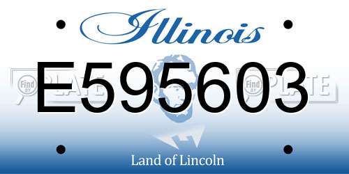 E595603 Illinois License Plate