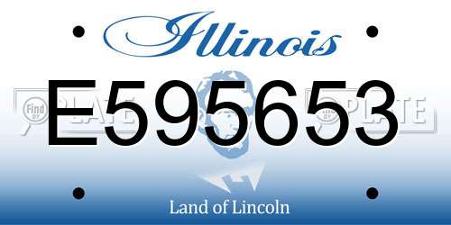 E595653 Illinois License Plate
