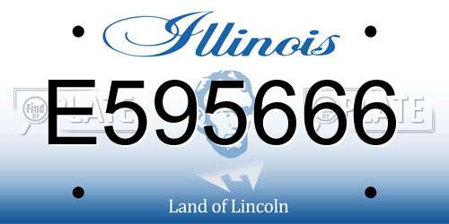 E595666 Illinois License Plate