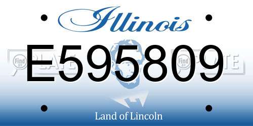 E595809 Illinois License Plate