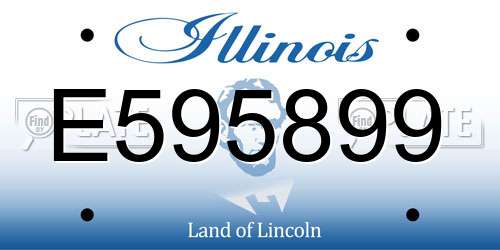 E595899 Illinois License Plate