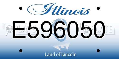 E596050 Illinois License Plate