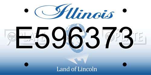 E596373 Illinois License Plate