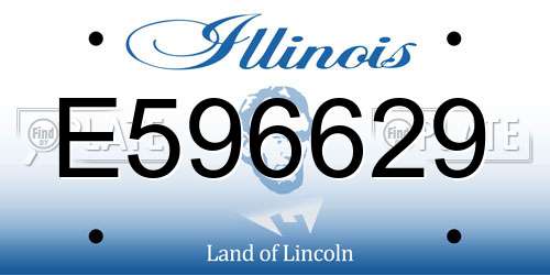 E596629 Illinois License Plate