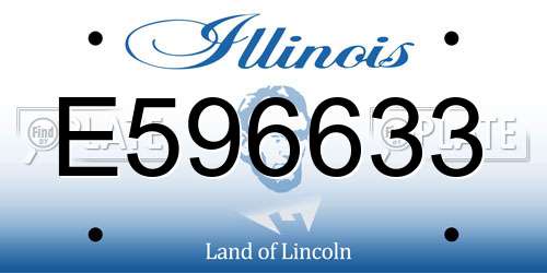 E596633 Illinois License Plate