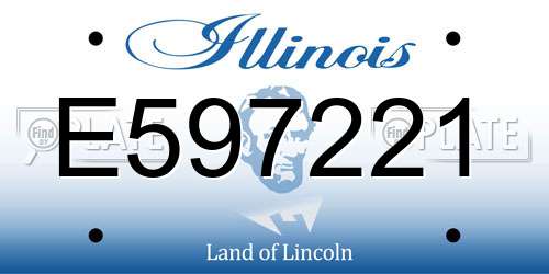 E597221 Illinois License Plate