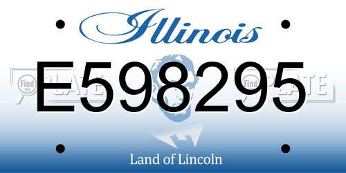 E598295 Illinois License Plate