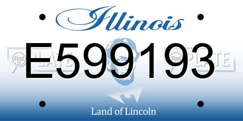 E599193 Illinois License Plate
