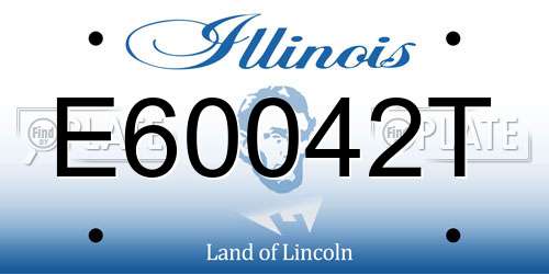 E60042T Illinois License Plate