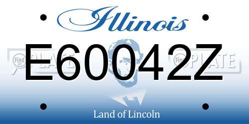 E60042Z Illinois License Plate