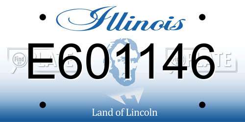 E601146 Illinois License Plate