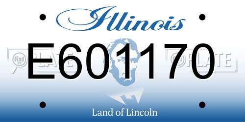 E601170 Illinois License Plate