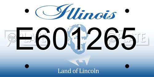 E601265 Illinois License Plate