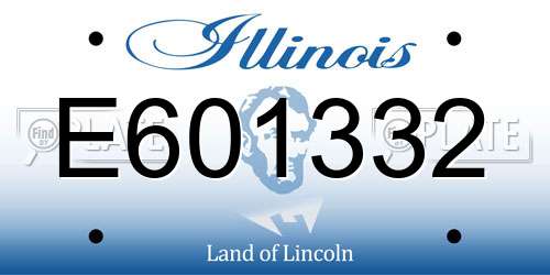 E601332 Illinois License Plate