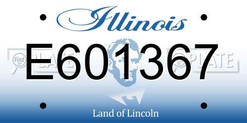 E601367 Illinois License Plate