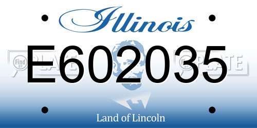 E602035 Illinois License Plate