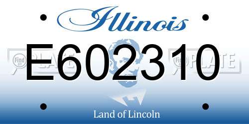 E602310 Illinois License Plate