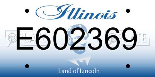 E602369 Illinois License Plate