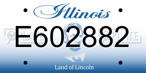 E602882 Illinois License Plate