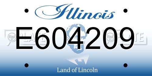 E604209 Illinois License Plate