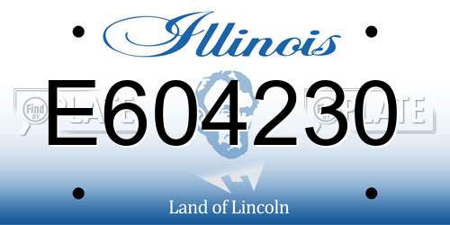 E604230 Illinois License Plate