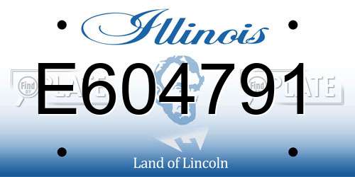 E604791 Illinois License Plate
