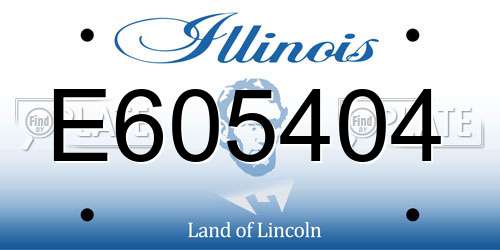 E605404 Illinois License Plate
