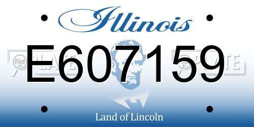 E607159 Illinois License Plate