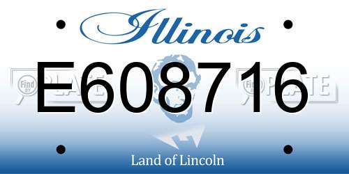 E608716 Illinois License Plate