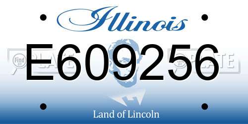E609256 Illinois License Plate