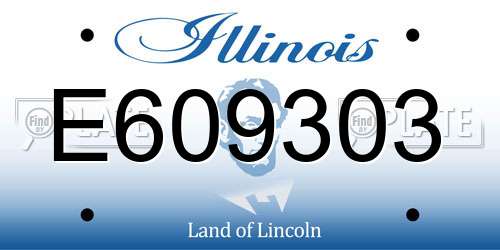 E609303 Illinois License Plate