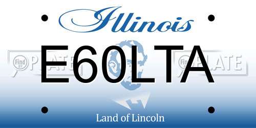 E60LTA Illinois License Plate