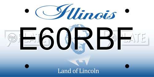 E60RBF Illinois License Plate