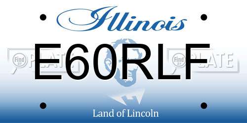 E60RLF Illinois License Plate