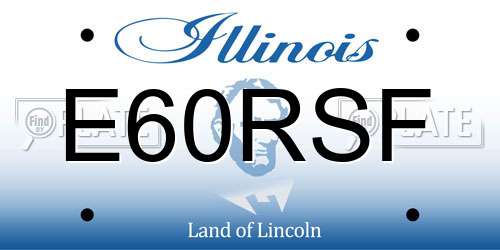 E60RSF Illinois License Plate