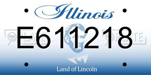 E611218 Illinois License Plate