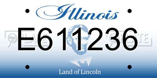E611236 Illinois License Plate