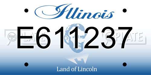 E611237 Illinois License Plate