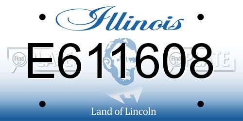 E611608 Illinois License Plate