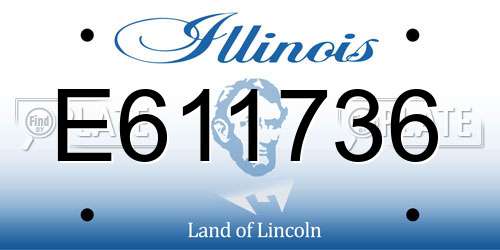 E611736 Illinois License Plate