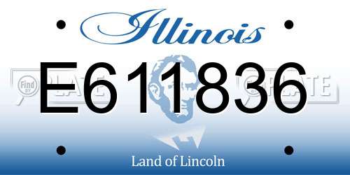 E611836 Illinois License Plate