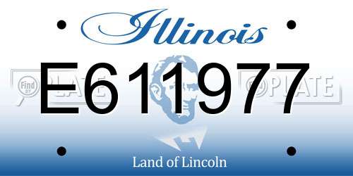 E611977 Illinois License Plate