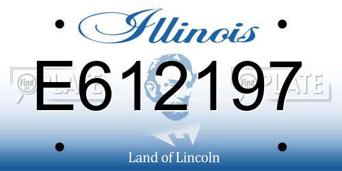 E612197 Illinois License Plate
