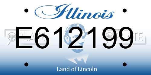 E612199 Illinois License Plate