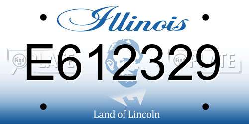 E612329 Illinois License Plate