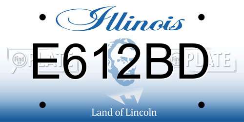E612BD Illinois License Plate