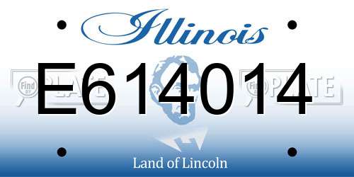 E614014 Illinois License Plate