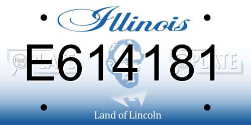 E614181 Illinois License Plate