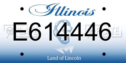 E614446 Illinois License Plate